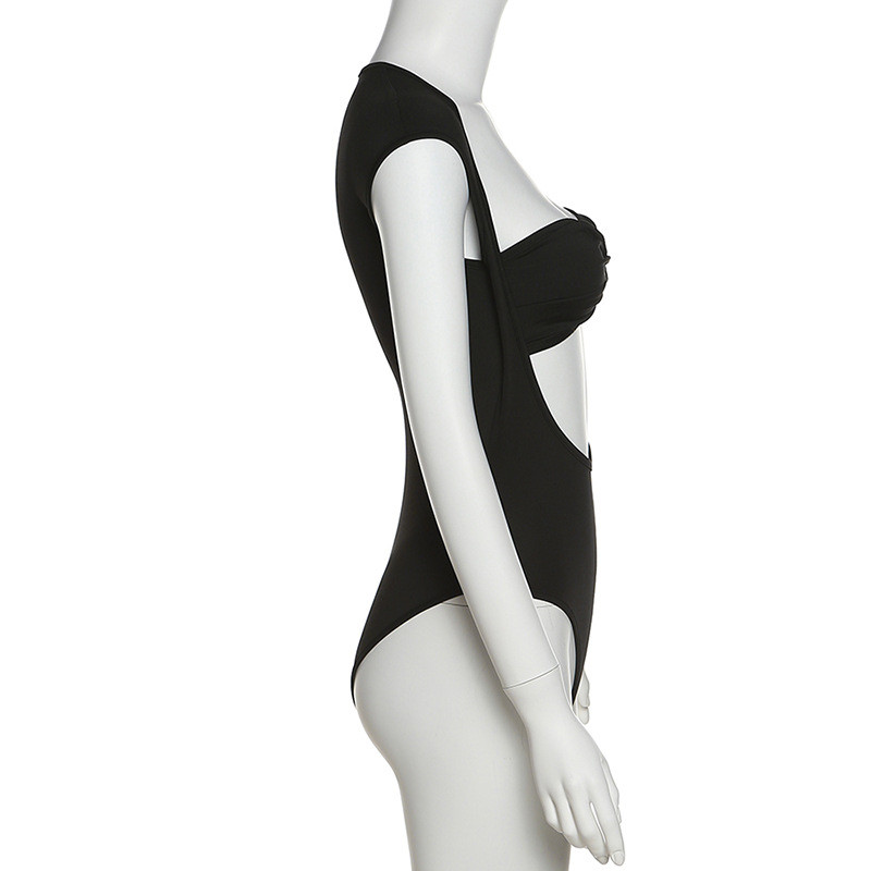 BKLD 2022, topuri noi de vară pentru femei, de modă, decoltate, sexy, cu scobitură, body negru fără mâneci, ținute de club de petrecere