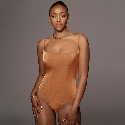 BKLD Tops pentru femei 2022 Body negru de primăvară vară la modă din mătase strălucitoare tricotate de culoare solidă salopetă bodycon haine de festival