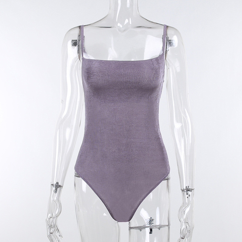 BKLD Tops pentru femei 2022 Body negru de primăvară vară la modă din mătase strălucitoare tricotate de culoare solidă salopetă bodycon haine de festival