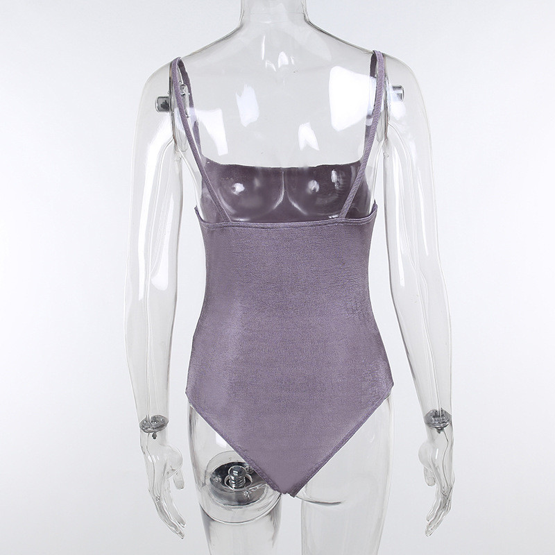 BKLD Tops pentru femei 2022 Body negru de primăvară vară la modă din mătase strălucitoare tricotate de culoare solidă salopetă bodycon haine de festival