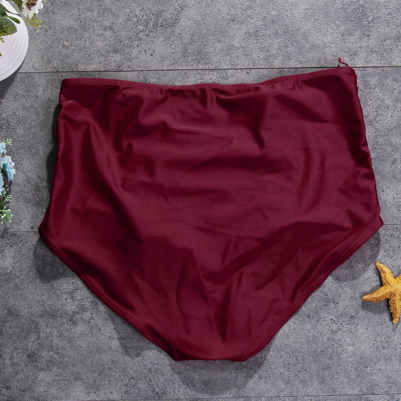 Ψηλόμεσο μπικίνι παντελόνι Γυναικείο μαγιό με έλεγχο κοιλιάς Παντελόνι Μασίφ ρούχα παραλίας Spandex 2022 Beach Style Summer YJ