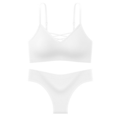 Σέξι Γυναικεία Σετ Εσωρούχων Ερωτικά Σταυρωτά Σετ Εσώρουχα Χωρίς Ραφή Ασύρματο Σουτιέν και Εσωρούχων Νέο