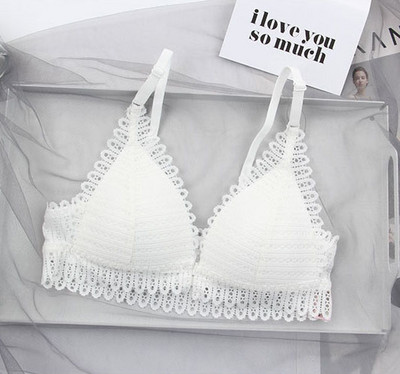 YBFDO Set de lenjerie fără fir pentru femei Set de sutien sexy din dantelă Set sutien și chiloți fără spate Închidere frontală Lenjerie subțire fără sudură Sutiene moi