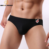 2019 noua moda BRAVE PERSON Noua lenjerie sexy pentru barbati Slip solid Mesh respirabil Lenjerie de corp pentru bărbați Chiloți Cueca Chiloți pentru bărbați