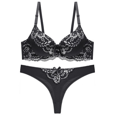 Γυναικείο σουτιέν εσώρουχα κοστούμι συνονθύλευμα χρώμα Push Up Brassiere αναπνέον στρινγκ σε μεγάλα μεγέθη Σέξι δαντέλα σετ εσωρούχων