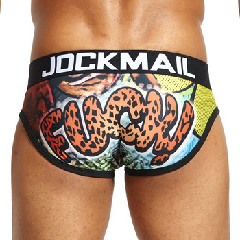 JOCKMAIL печат Сексуално мъжко бельо с ниска талия cuecas Pouch slip homme мъжко бельо Дишащи мъжки бикини