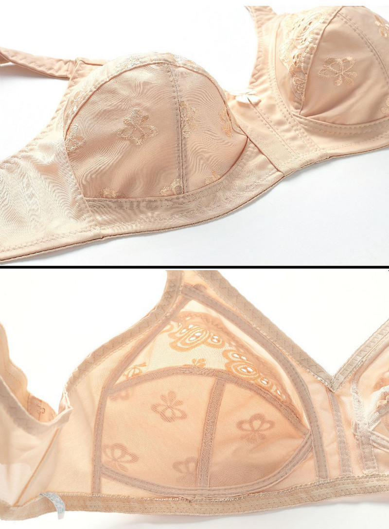 Naiste juhtmevaba õmblusteta rinnahoidja täielikult katva seksikas pitspesu spordirinnahoidja, mugav puuvillane spandex ModaL Minimizer Push Up BH C12