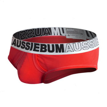 Мъжко бельо Aussiebum, секси слипове с ниска талия Cotton Briefs, дишащи и удобни памучни слипове, абсорбиращи потта, двоен слой