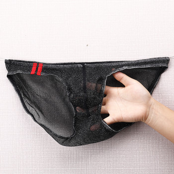 Мъжки слипове Секси бельо Ultra Thin U Pouch Мъжки бикини Cueca Low Rise Slips Hombre Мрежести дишащи гащи