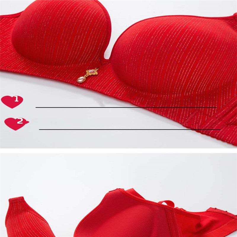 Noul tip de sutien mic îngroșat, fără sârmă, lenjeria sutienului plat confortabil adună și ajustează ceașca de pâine aburită t