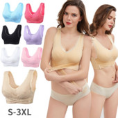 Αθλητικό σουτιέν Γυναικείο χωρίς ραφή Push Up Lace Edge μπροστινό σταυρό πλάι Κλείσιμο Yoga Fitness Crop Top Γυναικείο Περισσότερα μεγέθη Αθλητικά σουτιέν για γυναίκες