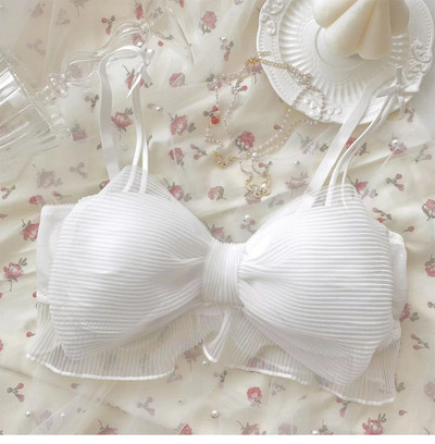 Εσώρουχα Lolita για κορίτσια Γυναικείο σέξι δαντελένιο σουτιέν χωρίς ατσάλινο δαχτυλίδι Push Up Γυναικείο σουτιέν Όμορφο φιόγκο Μόδα εσώρουχα κορίτσι σουτιέν