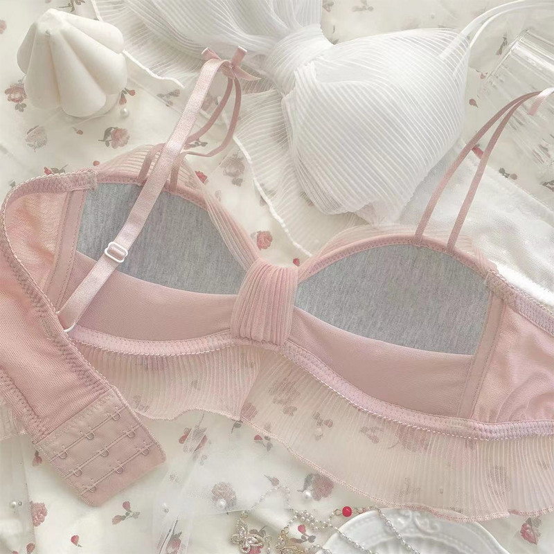 Εσώρουχα Lolita για κορίτσια Γυναικείο σέξι δαντελένιο σουτιέν χωρίς ατσάλινο δαχτυλίδι Push Up Γυναικείο σουτιέν Όμορφο φιόγκο Μόδα εσώρουχα κορίτσι σουτιέν
