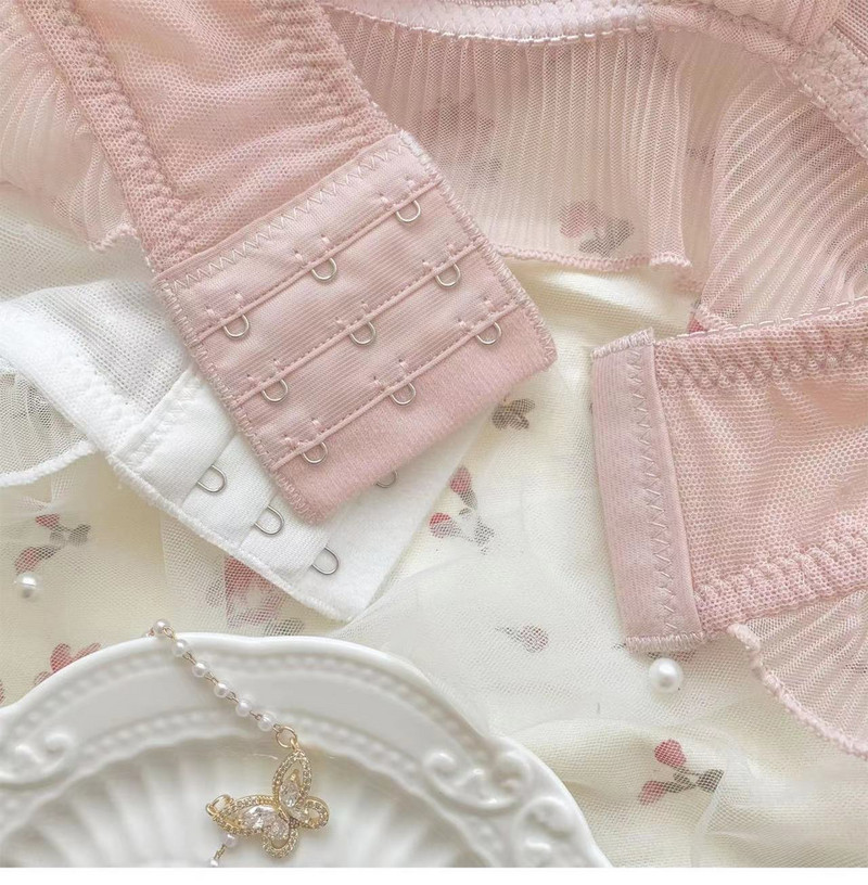 Εσώρουχα Lolita για κορίτσια Γυναικείο σέξι δαντελένιο σουτιέν χωρίς ατσάλινο δαχτυλίδι Push Up Γυναικείο σουτιέν Όμορφο φιόγκο Μόδα εσώρουχα κορίτσι σουτιέν