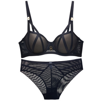 Seksikas sidemega Push Up rinnahoidja väikeste rindade jaoks, aluspükste komplekt, naiste aluspesu, ilus pesu BCD Cup valge must punane 2022 uus