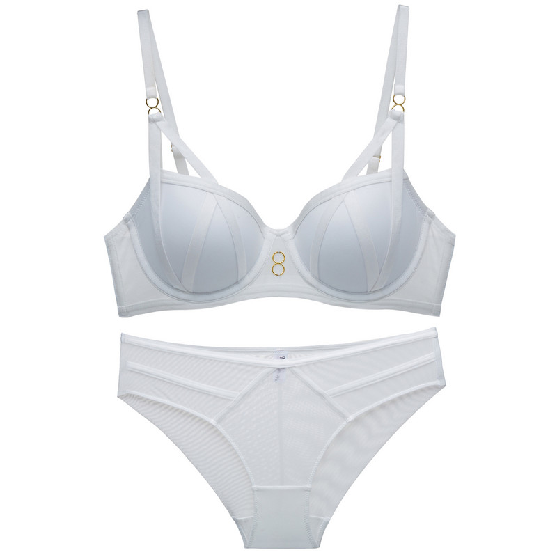 Seksikas sidemega Push Up rinnahoidja väikeste rindade jaoks, aluspükste komplekt, naiste aluspesu, ilus pesu BCD Cup valge must punane 2022 uus