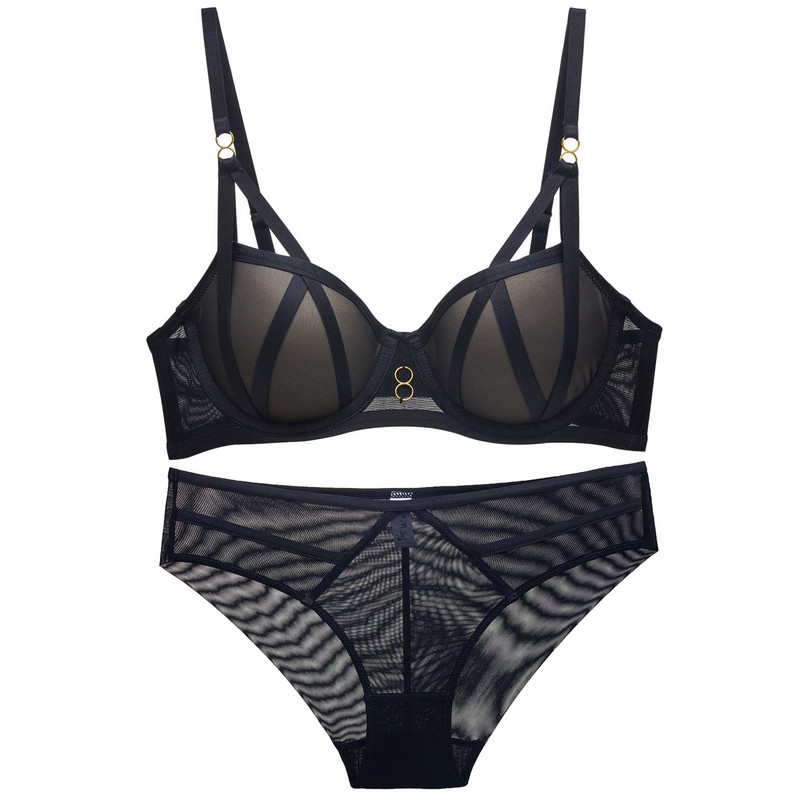 Seksikas sidemega Push Up rinnahoidja väikeste rindade jaoks, aluspükste komplekt, naiste aluspesu, ilus pesu BCD Cup valge must punane 2022 uus