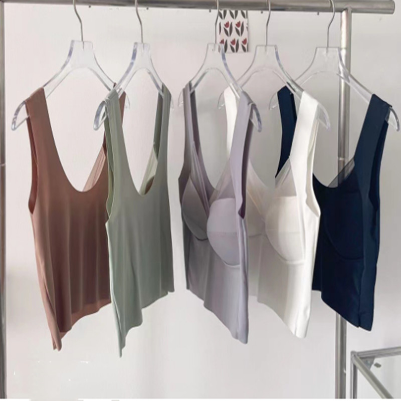 Uus õmblusteta jääsiidist ilus seljaosa, keskmise pikkusega põhjaga aluspesu mittetundlik fikseeritud topsümbris rinnahoidja seksikas võrguga naiste rinnahoidja