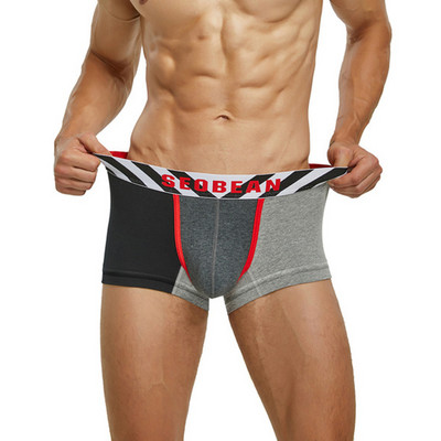 Lenjerie de corp pentru bărbați Boxeri Chiloți sexy Chiloți pentru bărbați cu patchwork Cuecas Bumbac cu talie joasă  Calzoncillos Ropa Interior Hombre
