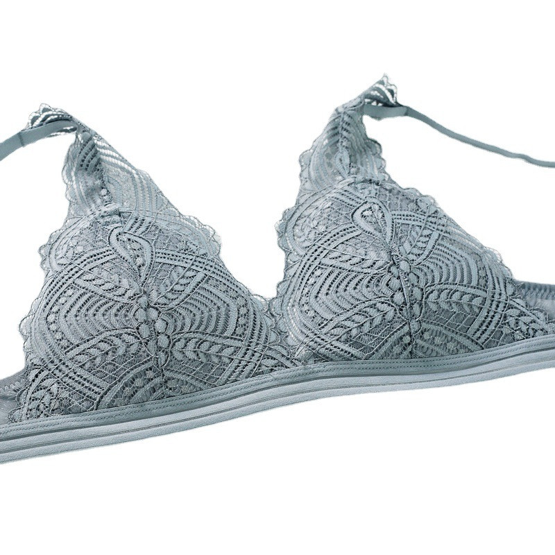 Õhukese voodriga juhtmevaba pitsist kolmnurkne rinnahoidja ja aluspükste komplekt, naiste seksikas prantsuse pesu, tüdrukute rinnahoidja, Bralette 2021 uus