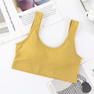 Ženska majica bez rukava Bešavni grudnjak Donje rublje Žensko seksi kratko donje rublje Sportski skraćeni prsluk Uklonjiva košarica s podstavljenom kamizolom na leđima