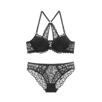 Seksikas Plunge seljataga eest suletav rinnahoidja komplekt, pitstikandid Push-Up rinnahoidja ja aluspükste komplekt aluspesu Naiste pesu, uued 2019 aluspüksid