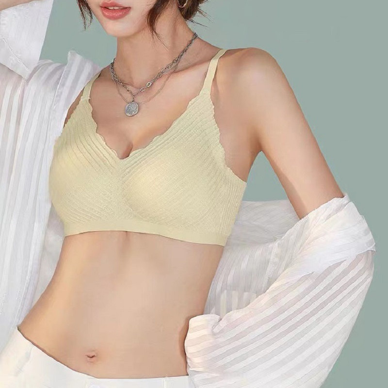 Γυναικείο Όμορφο Δαντελένιο Σουτιέν Εσώρουχα Μόδας Μικρό στήθος Συγκεντρωμένο κατά της χαλάρωσης Φιλικό προς το δέρμα Άνετο σουτιέν χωρίς ατσάλινο δαχτυλίδι