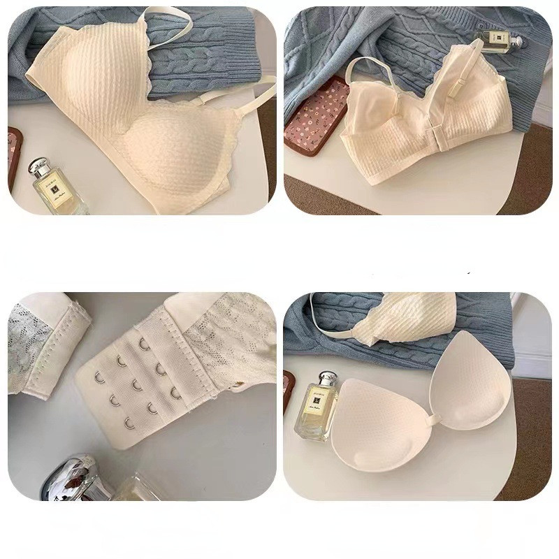 Γυναικείο Όμορφο Δαντελένιο Σουτιέν Εσώρουχα Μόδας Μικρό στήθος Συγκεντρωμένο κατά της χαλάρωσης Φιλικό προς το δέρμα Άνετο σουτιέν χωρίς ατσάλινο δαχτυλίδι