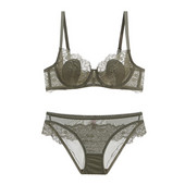Čipkani ultratanki prozirni grudnjak Komplet grudnjaka veće veličine s tankim podstavama Set seksi gaćica Donje rublje Žensko ljetno donje rublje ABCDE košarica