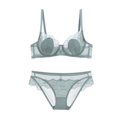 Čipkani ultratanki prozirni grudnjak Komplet grudnjaka veće veličine s tankim podstavama Set seksi gaćica Donje rublje Žensko ljetno donje rublje ABCDE košarica