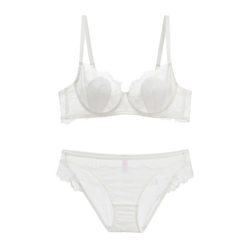 Čipkani ultratanki prozirni grudnjak Komplet grudnjaka veće veličine s tankim podstavama Set seksi gaćica Donje rublje Žensko ljetno donje rublje ABCDE košarica