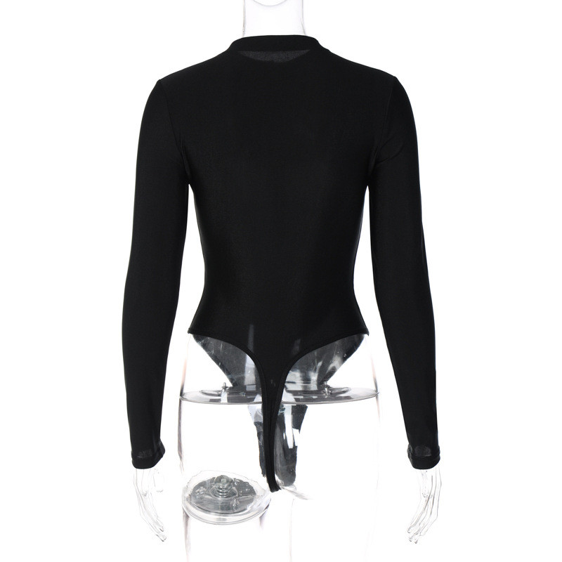 BKLD riided naistele, 2023. aasta talv, uus mood, seksikas tõmblukk, pikkade varrukatega topid Body, ööklubi riietus ühevärviline