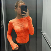 BKLD Φθινοπωρινό Σέξι Διχτυωτό Ολόσωμο Πλεκτό Φθινοπωρινό κορμάκι με μακρυμάνικο μπλουζάκια από στρας