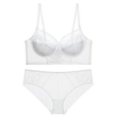 Σέξι διχτυωτό διάφανο φλοράλ δαντέλα με λεπτό σουτιέν και εσώρουχα Σετ εσώρουχα με Push Up Γυναικεία Σέξι Εσώρουχα Λευκά Μαύρα 2022 Νέο