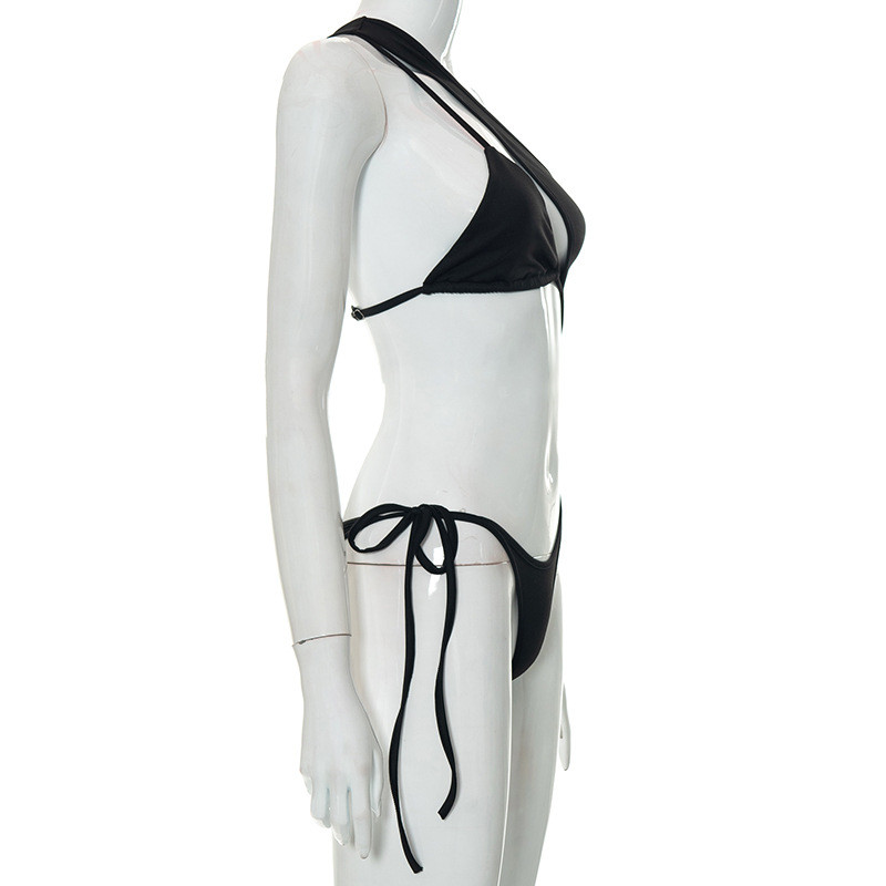 BKLD ținute de vară pentru femei 2022, nou, culoare solidă, negru, body sexy, bandaj scobit, cu șireturi, cu spatele deschis