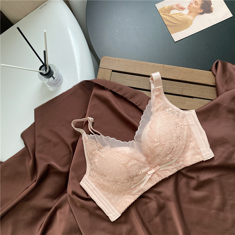 Απλή νέα κούπα με τρύπα που αναπνέει χωρίς ίχνη γυναικεία εσώρουχα κατά της χαλάρωσης, σέξι δαντελένιο κοριτσίστικο σουτιέν