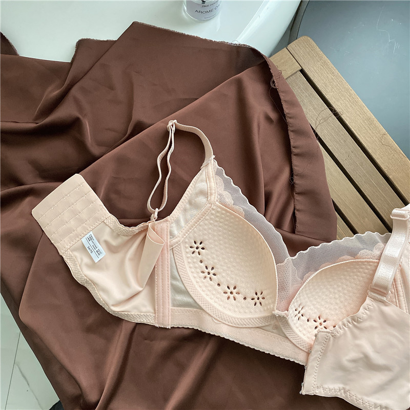 Απλή νέα κούπα με τρύπα που αναπνέει χωρίς ίχνη γυναικεία εσώρουχα κατά της χαλάρωσης, σέξι δαντελένιο κοριτσίστικο σουτιέν