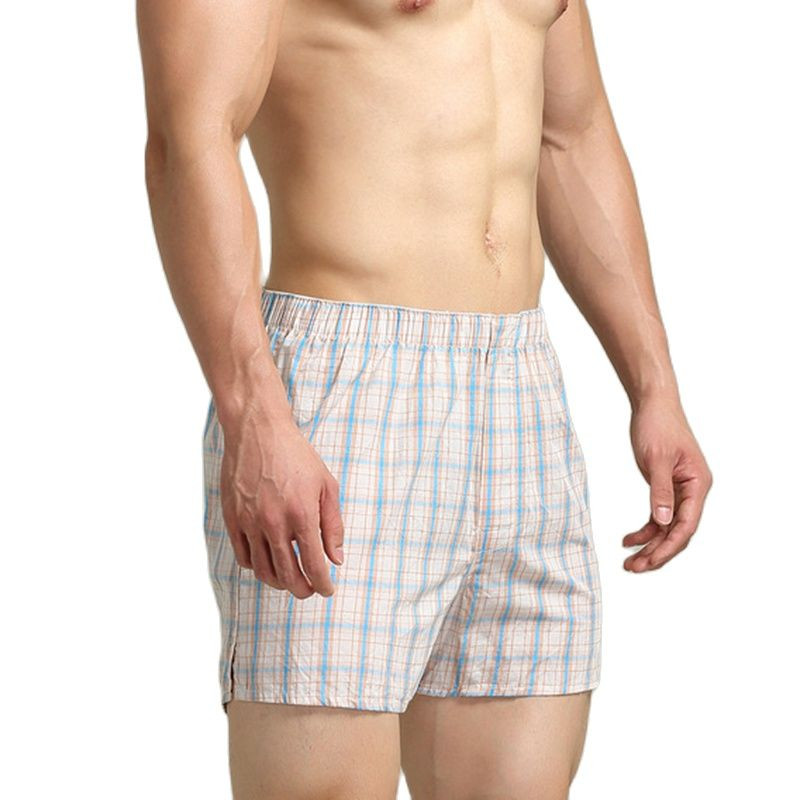 Chiloți Boxeri Bărbați Lenjerie sexy Ropa Interior Hombre În carouri Boxer Shorts Calzoncillos Lenjerie  Cueca Bumbac Respirabil