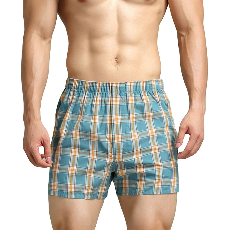 Chiloți Boxeri Bărbați Lenjerie sexy Ropa Interior Hombre În carouri Boxer Shorts Calzoncillos Lenjerie  Cueca Bumbac Respirabil