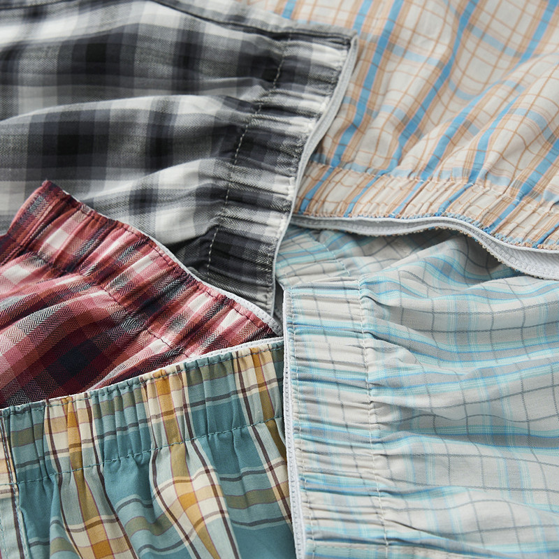 Chiloți Boxeri Bărbați Lenjerie sexy Ropa Interior Hombre În carouri Boxer Shorts Calzoncillos Lenjerie  Cueca Bumbac Respirabil