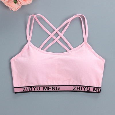 Teismeliste tüdrukute puuvillane rinnahoidja aluspesu, suured lapsed, vesti stiilis vormivad treeningrinnahoidjad, naiste juhtmeta padjapesu, toru, spordirinnahoidja
