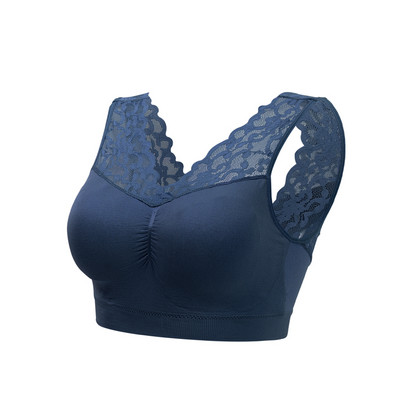 Seksi čipkasti grudnjak, za ženske grudnjak bez čelika, push-up grudnjak s podstavom, jastučić za masažni grudnjak, bešavni, udoban grudnjak za spavanje