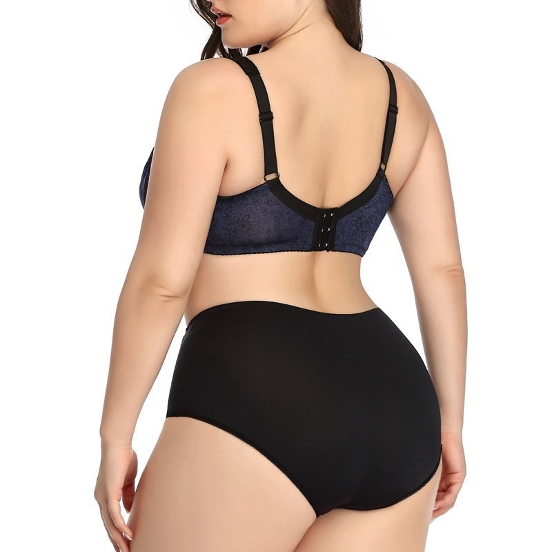 Beauwear seksi čipkasto donje rublje za žene, komplet grudnjaka veće veličine, grudnjak s cvjetnim uzorkom, grudnjak ispod žica s prozračnim ultra tankim gaćicama