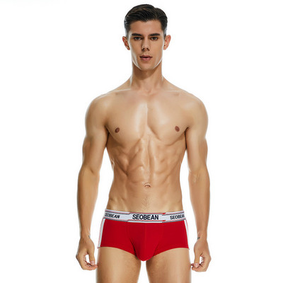 Boxer Sexy Ropa Interior Hombres Solid Men Underwear Cuecas Masculinas SEOBEAN Boxers Men`s Panties Briefs Sissy Underpants