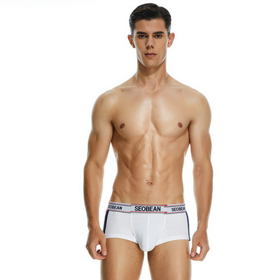 Boxer Sexy Ropa Interior Hombres Solid Men Underwear Cuecas Masculinas SEOBEAN Boxers Men`s Panties Briefs Sissy Underpants