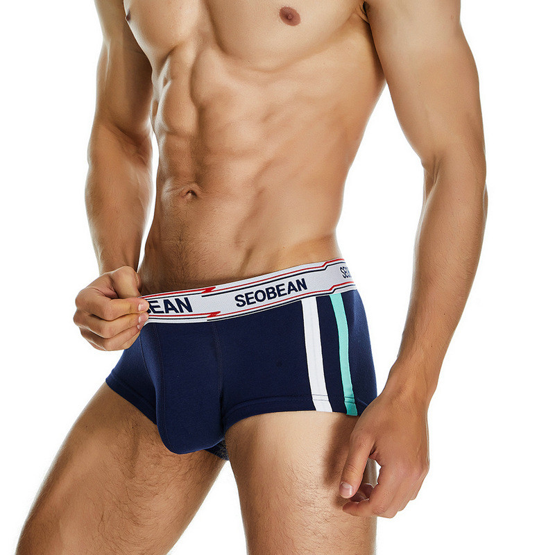 Boxer Sexy Ropa Interior Hombre Lenjerie intimă solidă pentru bărbați Cuecas Masculinas SEOBEAN Boxeri Chiloți pentru bărbați Slip  Chiloți Sissy