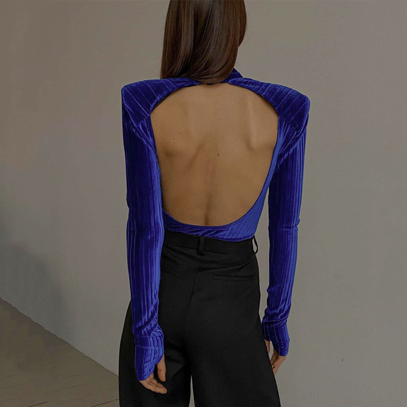 DSMTRC 2022 haine de primăvară toamnă pentru femei la modă cu mâneci lungi din catifea tricou bodycon topuri body articole cu ridicata dropshipping