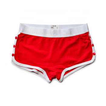 Мъжко бельо Боксерки Calzoncillos Ropa Interior Hombre Секси бельо със странично копче Cueca Solid Briefs Boxers Hombre Low Rise