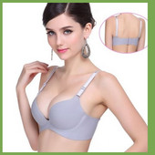 Σέξι σουτιέν χωρίς ραφή για γυναίκες Push Up Εσώρουχα Wireless Deep U Cup Bralette Backless Plunge Intimates Female Gather Εσώρουχα