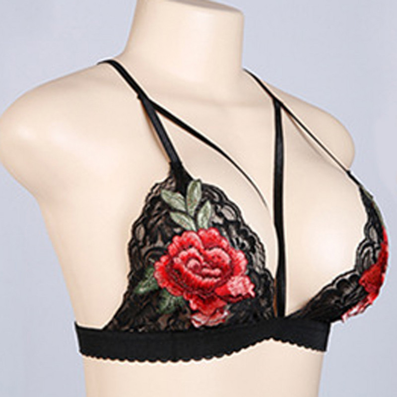 Floral εσώρουχα Γυναικεία σέξι σουτιέν Εσώρουχα εσώρουχα μέσα από κέντημα Εσώρουχα λουλουδιών Νέο γυναικείο εσώρουχο σουτιέν σέξι εσώρουχα